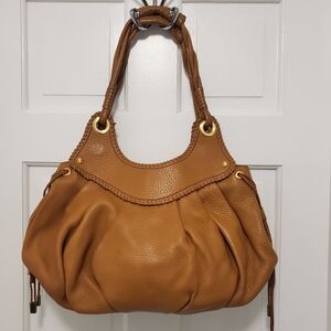 MAXX NEW YORK Pebble Grain Leather Shoulder/Hobo Bag
